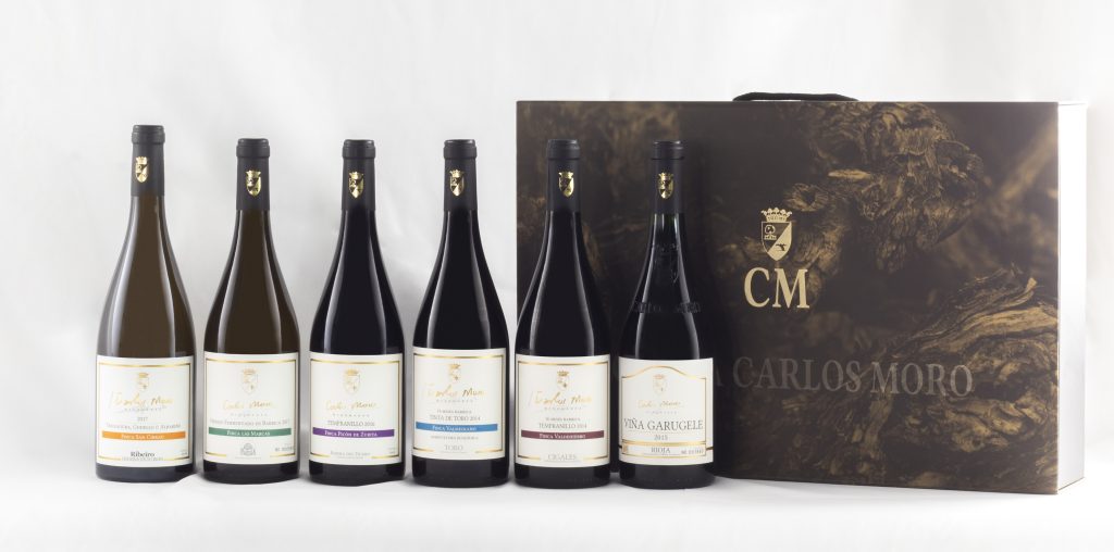 Estuche Colección de Vinos de Finca de Bodega Carlos Moro.